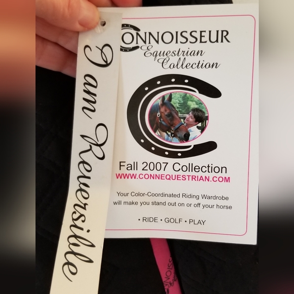 Reversible Quilted zipper closure vest Connoisseur Equestrian Collection pockets - Picture 3 of 10